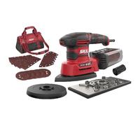 Ponceuse multifonction 3 en 1 - SKIL - 250 W - variateur vitesse - X-Flow - voyant de surcharge - accessoires inclus - 7280 DA