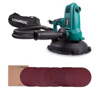 Ponceuse murale 750W - 180mm |Sac d’aspiration et 33 feuilles abrasives incl.