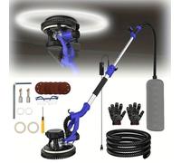 Ponceuse Murale Électrique 950 W avec Système d'aspiration Automatique, Éclairage LED, Manche Télescopique, pour Murs et Plafonds