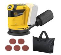 Ponceuse orbitale aléatoire sans fil compatible avec batterie DeWalt 20 V MAX (sans batterie) Ponceuse électrique sans balais de 12,7 cm avec 3 vitesses et collecteur de poussière, pour le travail du