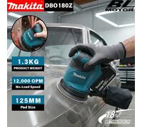 Ponceuse orbitale aléatoire sans fil Makita DBO180Z 18V sans balais pour le travail du bois, ponçage, polissage, outil nu pour le bricolage 1PCSDBO180Z