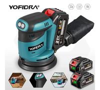 Ponceuse orbitale électrique YOFIDRA 125 mm, 3 vitesses réglables, rechargeable, machine de polissage pour batterie Makita 18 V No Battery