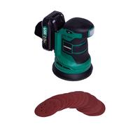 Ponceuse orbitale excentrique sans fil 20V - 125mm | Batterie 2.0 Ah et chargeur incl.