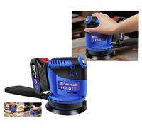 Ponceuse orbitale sans fil, 21V, batterie 1.5Ah, 3 vitesses réglables, pad de ponçage de 125mm, diamètre d'orbite aléatoire de 2.8mm