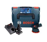 Bosch GEX 12V-125 Professional Ponceuse excentrique sans fil 12 V 125 mm brushless + 2x Batteries 6,0 Ah + Chargeur + L-Boxx