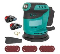 Ponceuse orbitale sans fil - MAWIRON - 380W 125 mm - 6 vitesses 8 000-12 800 tr/min - 2x18V 3Ah - Bac à poussière