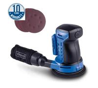 Scheppach Ponceuse excentrique sans fil C-OBS125-X 20V | Démarrage progressif | Plateau Ø125mm | Circuit oscillant 2mm | Poignée Softgrip & Aspiration des poussières | Sans batterie ni chargeur