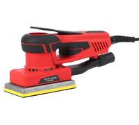 Ponceuse oscillante - Ponceuse à lame/vibrante - 350 W - Moteur sans balais - 10 000 tr/min - Faible niveau de vibrations - 12 lames de ponçage incluses - Pour les travaux sur bois - Rouge