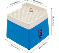 Ponceuse pour bords de verre - Polisseuse diamantée à eau - Prise UE 220 V - 65 W - 4 200 tr/min - Tête de ponçage 16 mm - Réservoir d'eau 350 ml - Moteur en cuivre pur - Bleu