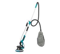 Ponceuse pour cloisons sèches - 1250 W - Poignée extensible à 90° - Avec lumière LED et 6 papiers abrasifs - 900-1800 tr/min - Pour cloison sèche - Bleu