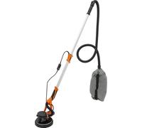 Ponceuse pour cloisons sèches - Télescopique électrique - Extensible 1,2-2,2 m - Disque 255 mm - Etapes 6, 1800 tr/min - Tête 0-90° - Aspiration de poussière - Câble 4 m 220V EU - Orange