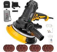Ponceuse pour plaques de plâtre de 900W, machine de ponçage électrique pour murs de 1400-2700 RPM, avec éclairage LED, sac à poussière, tuyau, ponceuse à plateau avec 5 vitesses variables, pour un pon