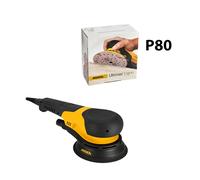 Ponceuse rotative Ø150mm DEROS RS 600 en coffret + 50 abrasifs Ultimax Ligno Ø150 P80 MIRKA