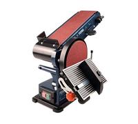 Ponceuse Stationnaire - 350W - 150mm - avec 2 Bandes abrasives (P80 et P120) et 2 disques abrasifs (P80 et P120)