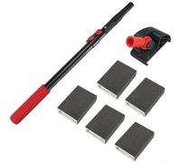 Ponceuse Télescopique Murale 60cm Tête Pivotante | Tête pivotante 90°, manche alu télescopique, pour idéal angles difficiles, plafonds hauts, échelle