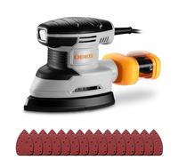 Ponceuse Triangulaire DEKOPRO 180W - Ponceuse Electrique 13000 RPM avec Dépoussiéreur et 15 Abrasifs - Ponceuse Bois Idéale pour Ponçage, Polissage, Travail du Bois - Ponceuse Vibrantes