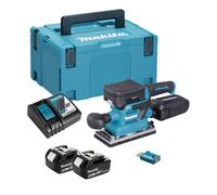 Ponceuse vibrante 18V 93x185 mm Bluetooth AWS - MAKITA - avec 2 batterie 18V 5.0Ah - chargeur- MakPac - DBO381RTJU