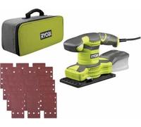 Ponceuse Vibrante RYOBI 1/3 de Feuille, 280W, 7000-13000 osc/min, RSS280-SA30, avec 30 Abrasifs et Sac de Transport
