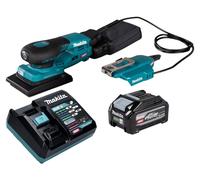 Ponceuse vibrante sans fil Makita BO 005 CGU101 40 V max. 80 x 130 mm, course de 3,0 mm, moteur sans balais + 1 batterie 4,0 Ah + chargeur