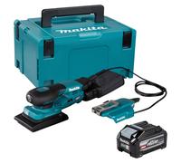 Ponceuse vibrante sans fil Makita BO 005 CGU101 40 V max. 80 x 130 mm, course de 3,0 mm, sans balais + 1 batterie 4,0 Ah + Makpac - sans chargeur
