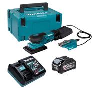Ponceuse vibrante sans fil Makita BO 005 CGU101 40 V max. 80 x 130 mm, course de 3,0 mm, sans balais + 1 batterie 4,0 Ah + chargeur + Makpac