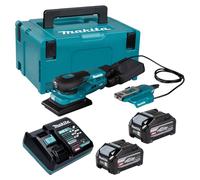 Ponceuse vibrante sans fil Makita BO 005 CGU201 40 V max. 80 x 130 mm, course de 3,0 mm, sans balais + 2 batteries 4,0 Ah + chargeur + Makpac