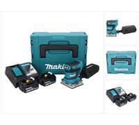 Ponceuse vibrante sans fil Makita DBO 482 RGJ 18 V 112 x 102 mm + 2 batteries 6,0 Ah + chargeur + Makpac