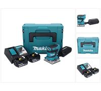Ponceuse vibrante sans fil Makita DBO 482 RMJ 18 V 112 x 102 mm + 2 batteries 4,0 Ah + chargeur + Makpac