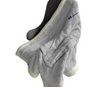 Poncho Couverture Doudoune Polaire à Boutons