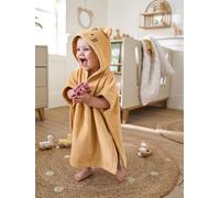 Poncho de bain bébé avec coton recyclé personnalisable Animal ocre 24/36M(86/97)