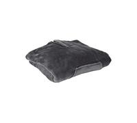 Poncho Plaid Long Ultra Doux Gris Anthracite Intérieur Sherpa - MEIKO -