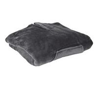 Poncho Plaid Long Ultra Doux Gris Anthracite Intérieur Sherpa - MEIKO - ALTOBUY Gris