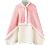 Poncho Polaire Femme Hiver Chaud,Châle Polaire Cape Chaud d'hiver,Châle-Couverture Portable,Double Face Polaire Couverture De Lit Canapé avec Boutons,Cadeau Femme Noel