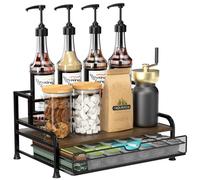 PONEYA Tiroir de rangement pour 36 Capsules, Porte Capsule Dolce Gusto avec Support de Sirop de Café, Grande Capacité Support Dosette Dolce Gusto pour Cuisine, Maison, Bureau
