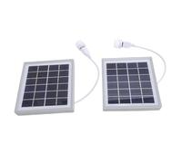 Pongnas Kit de Panneau Solaire USB Monocristallin 5 W avec 2 Ampoules LED - Énergie Solaire Pliable Portable pour Camping, Randonnée, Utilisation d'urgence en Extérieur (GREY)