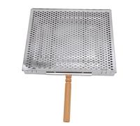 Pongnas Panier à Grillades en Acier Inoxydable avec Séparateurs Amovibles - Panier à Grillades à Mailles Fines pour Poissons, Légumes, Steaks de Crevettes - Support de Barbecue Portable pour
