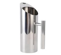 Pongnas Pichet en Acier Inoxydable 1 L - Pichet à Boisson en Métal 304 de qualité Alimentaire avec Bec Anti-déversement pour Cocktails, thé infusé à Froid, Infusions de Fleurs et Boissons (SILVER)