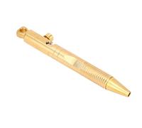 Pongnas Stylo à Bille en Laiton à Dégagement Rapide avec Porte-clés Amovible - Outil d'écriture de Poche Compact pour le Bureau, les Voyages et le Transport - Recharge d'encre 0,7 Mm, Construction