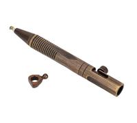 Pongnas Stylo à Bille en Laiton à Dégagement Rapide avec Porte-clés Amovible - Outil d'écriture de Poche Compact pour le Bureau, les Voyages et le Transport - Recharge d'encre 0,7 Mm, Construction