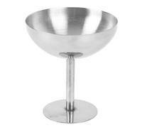 Pongnas Tasse à Glace en Acier Inoxydable 160ML - Bol à Dessert à Pied Rond 304 de qualité Alimentaire pour Crème Glacée, Yaourt, Pudding aux Fruits et Salade - Passe au Lave-vaisselle, Incassable,