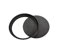 PONIXA Moule à tarte aux fruits avec fond amovible anti-adhésif en acier au carbone pour tartes, tartes, quiches, brownies (8 inch Round)
