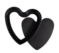 PONIXA Moule à tarte aux fruits avec fond amovible anti-adhésif en acier au carbone pour tartes, tartes, quiches, brownies