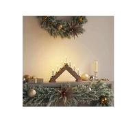 Pont de bougie de Noël Marron 39.5 x 5 x 29 cm Pin massif, Elégant porte-bougie en pin 42019701