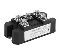 Pont de Diode Redresseur MDS-100A Redresseur en Pont Diode Triphasé 1600V 5 Bornes avec Base de Montage Isolée
