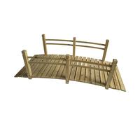 Pont de Jardin Relaxdays, avec Garde-Corps, Sapin, pour Bassin, H x L x P : 58 x 185 x 72 cm, 200 kg, Naturel