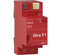 Pont Gira F1 KNX 204900, IP↔TP, 1000 groupes, KNX Secure, rail DIN, 1 pièce.