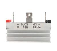 Pont redresseur monophasé à diodes, base de dissipateur thermique en aluminium, 75 A, 1 000 V