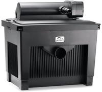 Pontec MultiClear Set 25000 Kit de filtres à écoulement continu avec pré-clarificateur UVC (24 W) pour bassins jusqu'à 25 000 l (sans occupation de poissons) et oxygénation