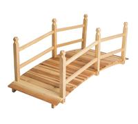 PONTON - TECTAKE - Pont de jardin avec Balustrades Design élégant et incurvé 137 cm x 58 cm x 58 cm en Bois