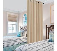 Pony Dance Rideau Beige - Décoration de Fenêtre Rideaux Draperies Isolation Thermique Barrière à l'énergie Solaire pour Chambre, Largeur 200 x Hauteur 245cm, Jaune Beige, Lot de 1